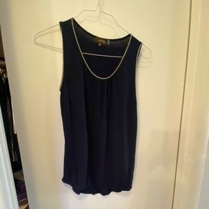 Navy blue beaded trim tank